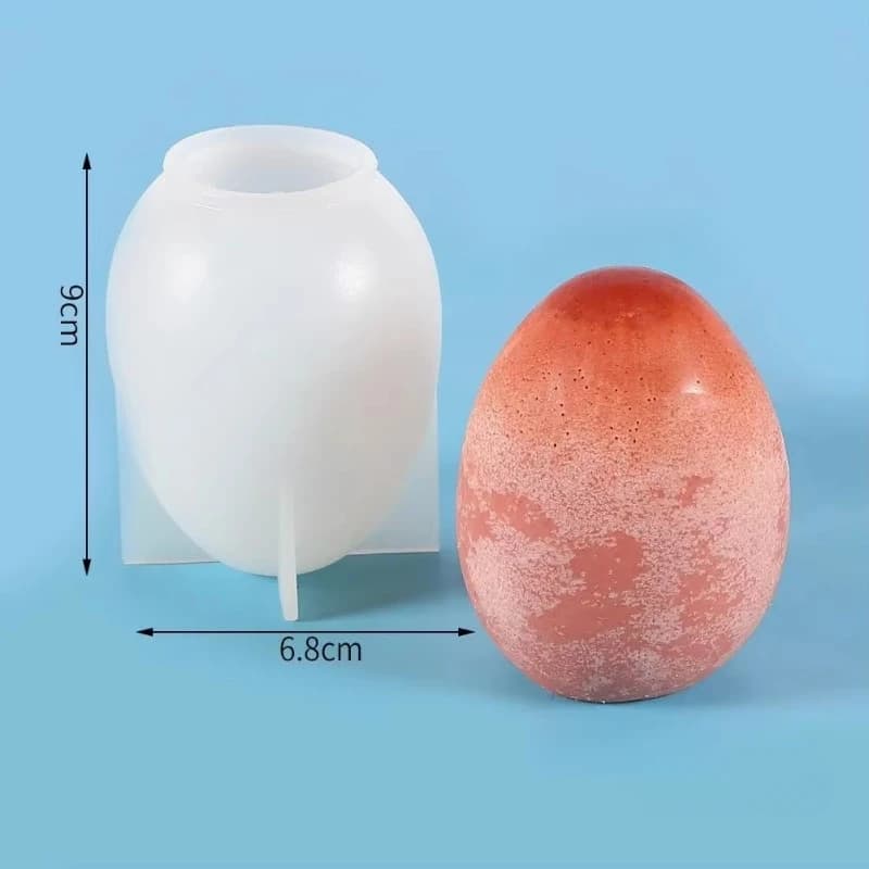 Stampo per candele in resina per uova di Pasqua Decorazione domestica Stampo in silicone per candele per uova 3D Stampo per torta al cioccolato fai-da-te Strumento di cottura artigianale