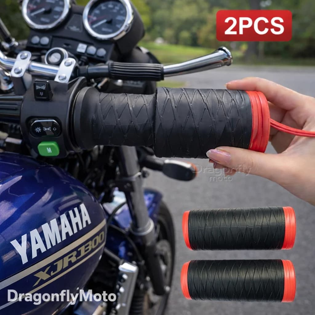 Copri Manubrio in Silicone per Moto YAMAHA XJR 1300 XJR1300 1998-2008, Guaine Antiscivolo Autoaderenti per Impugnature Moto