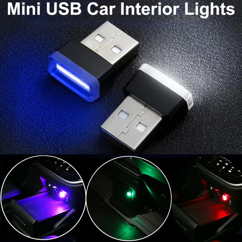 USB Auto LED Light, Atmosphere Lamp, Indoor Plug and Play Light, Universal Decorative Light