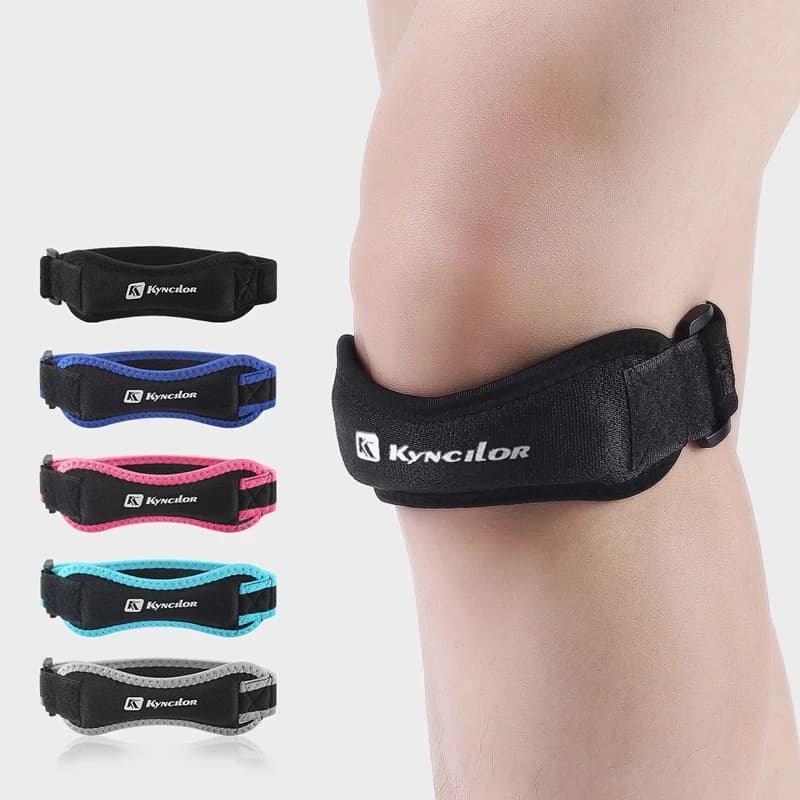 Ginocchiere Sportive da Esterno, Supporto per Tendine Rotulee, Fascia Regolabile con Assorbimento degli Urti e Compressione per Basket