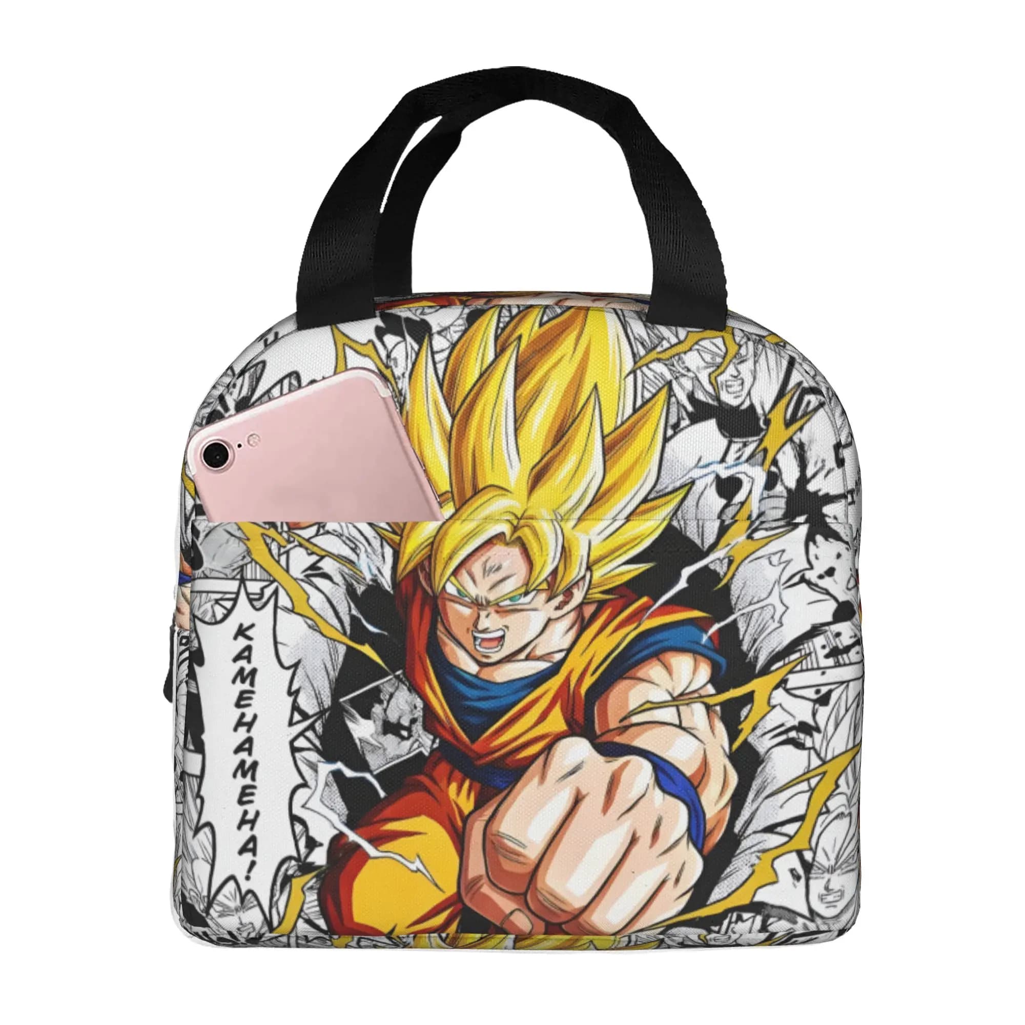 Custom D-Dragon B-Ball Z Gokus Lunch Bag Men Women Cool Anime Cooler Warm Insulated Lunch Box for Adult Office