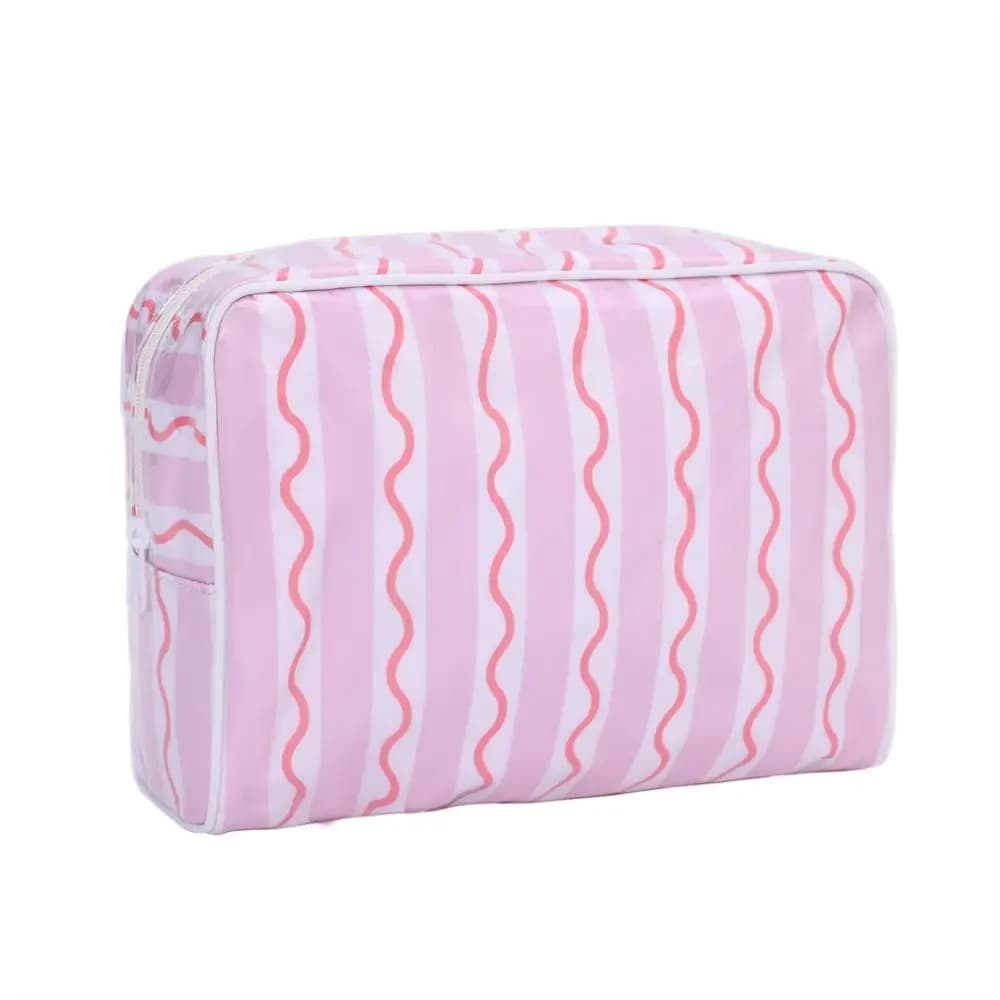 Polyester PVC Cosmetic Bag Waterproof Color-printed Cosmetic Storage Bag Double-layer Large Capacity Toiletry Bag Outdoor Travel