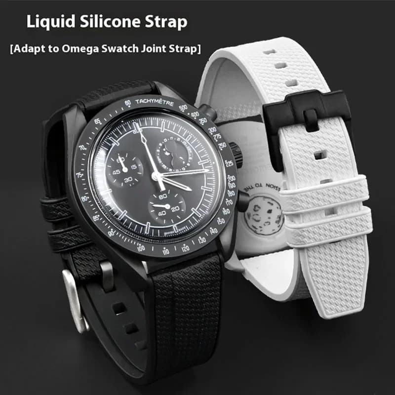 Cinturino in silicone liquido da 20mm 22mm per Swatch X Omega MoonSwatch Sport Diving cinturino a sgancio rapido per Rolex Seiko Blancpain