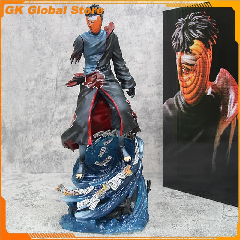 34 centimetri Nuovo Naruto Anime Figura Uchiha Obito Perimetro PVC Modello Scena Statua Decorazione Del Desktop Ornamenti Regali Di Compleanno Per Bambini Giocattoli