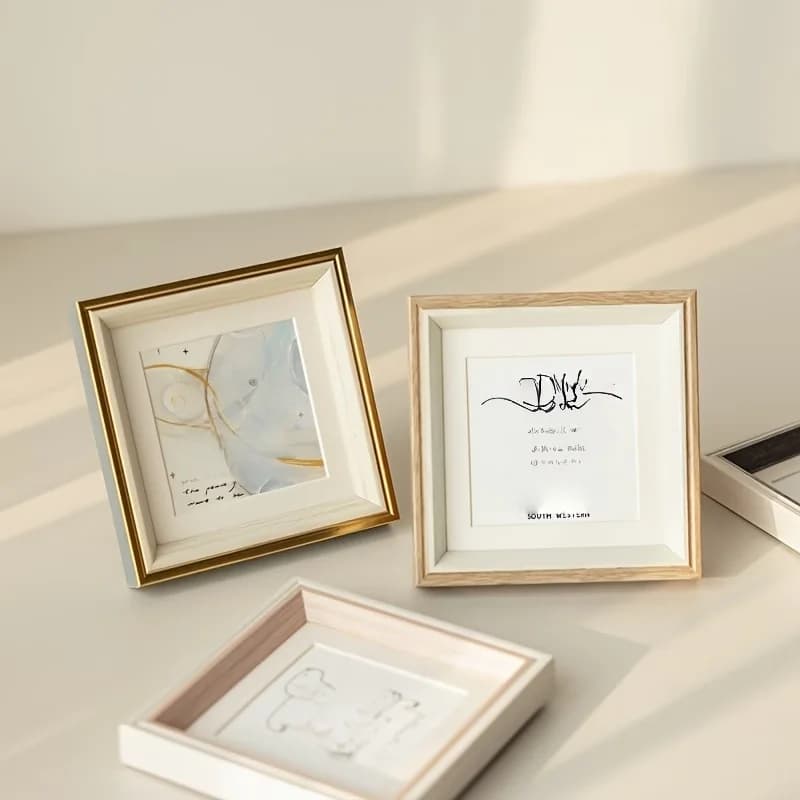 1pc Square Photo Frame with An Inner Diameter of 10 Centimeters,desktop Photo Frame (excluding Pictures), Photo Display Rack
