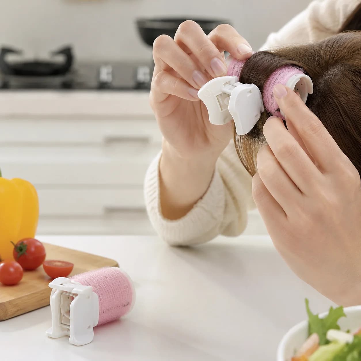 Bigodini volumizzanti per capelli, clip per radici, strumento per arricciare i capelli senza calore, effetto voluminoso istantaneo, 66