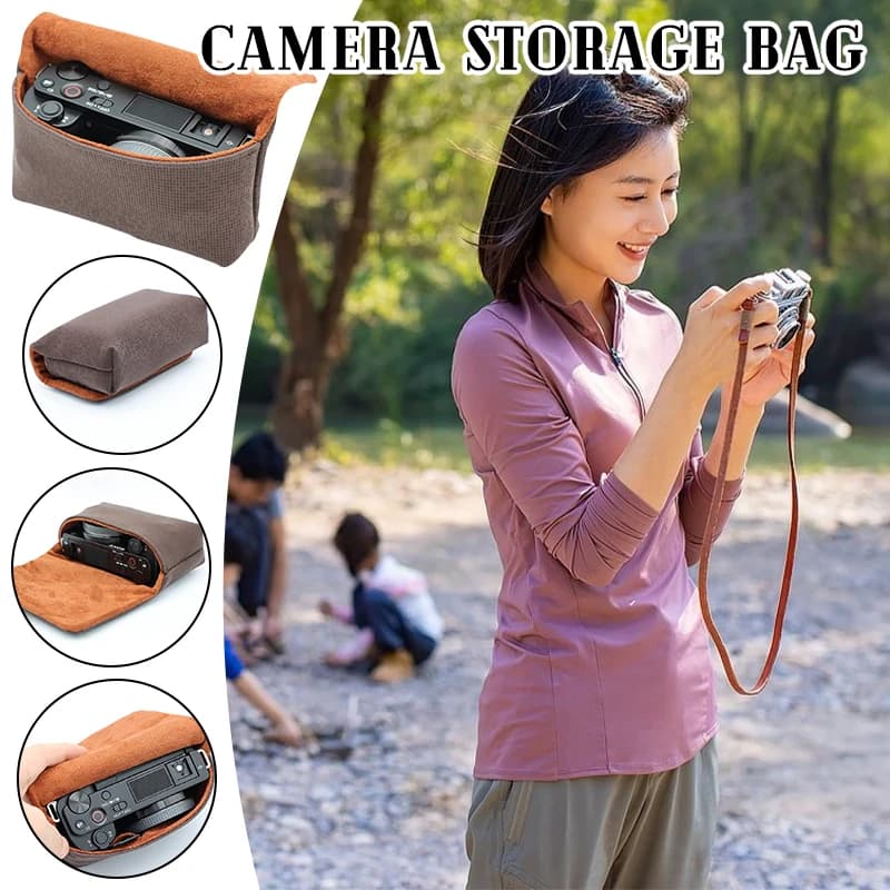 Custodia per fotocamera portatile Custodia per fotocamera Borsa interna 11 * 7 * 4 cm per Sony ZV1 ZVE10 LX10 RX100 Custodia per corpo Orangize