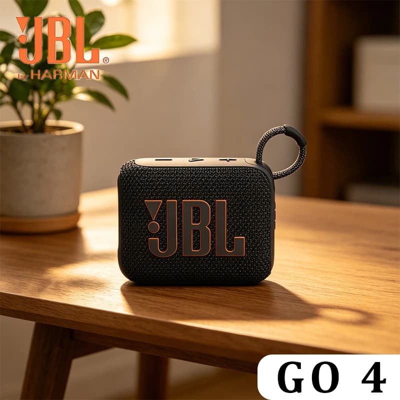 Altoparlante Bluetooth JBL GO4 Music Gold Brick di quarta generazione, portatile, impermeabile, con subwoofer, per esterni, ciclismo, campeggio.