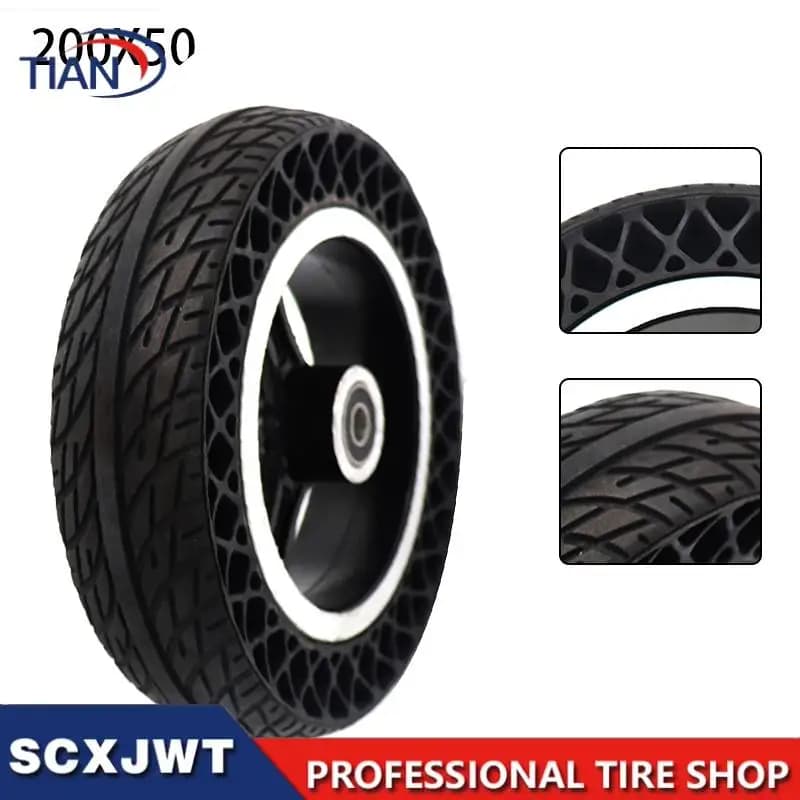 NEW 8 Inch Solid Tyre with Wheel Hub 200x50 for Electric Scooter Wheelchair No Inflation Part Whole Wheel Durable