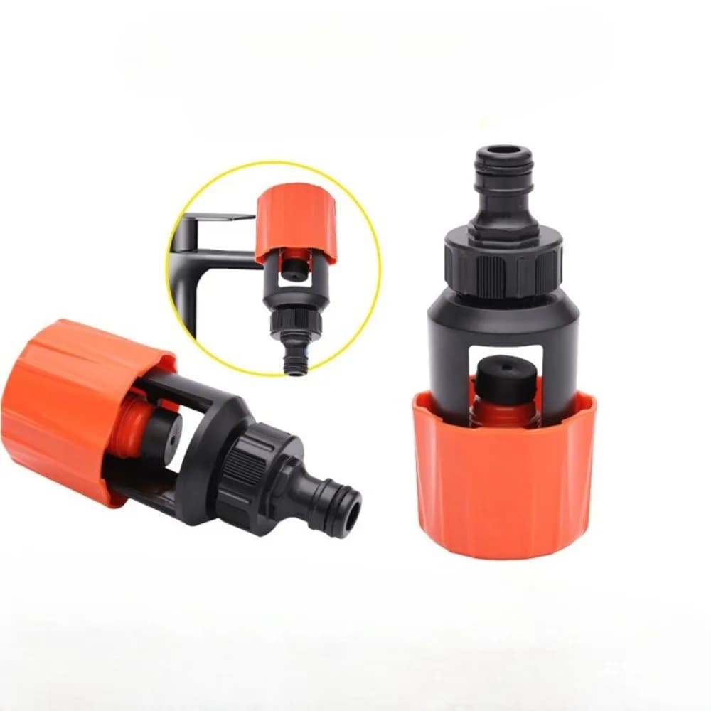 Adattatore Universale per Rubinetto da Giardino, Connettore Rapido per Tubo Flessibile in Plastica