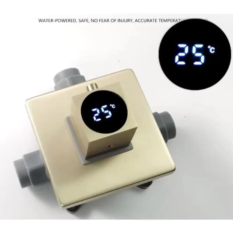 Miscelatore Doccia Intelligente a Funzione Singola da Parete, Valvola Doccia Nascosta in Ottone con Display Digitale