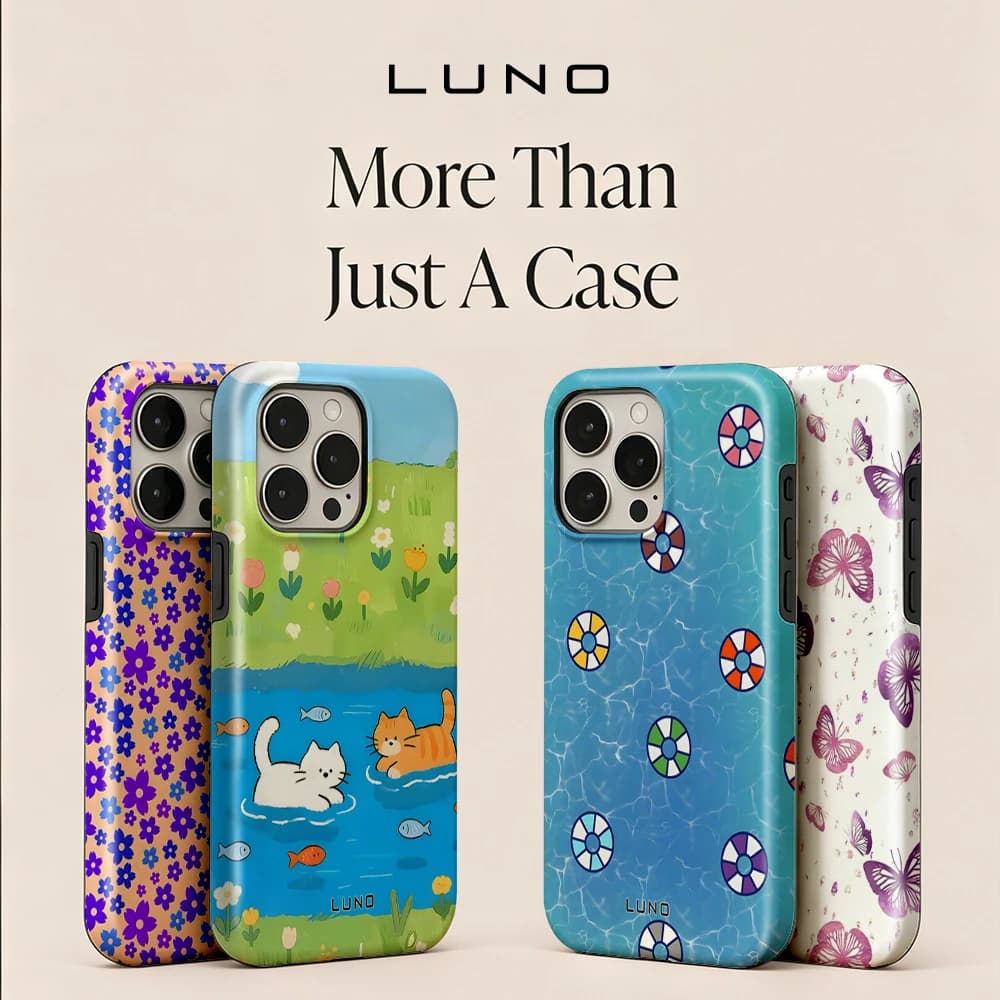Pond Kitties Phone Case for iPhone 17 16e 16 15 14 13 12 11 Air Pro Max Plus Luxury Double-layer LUNO