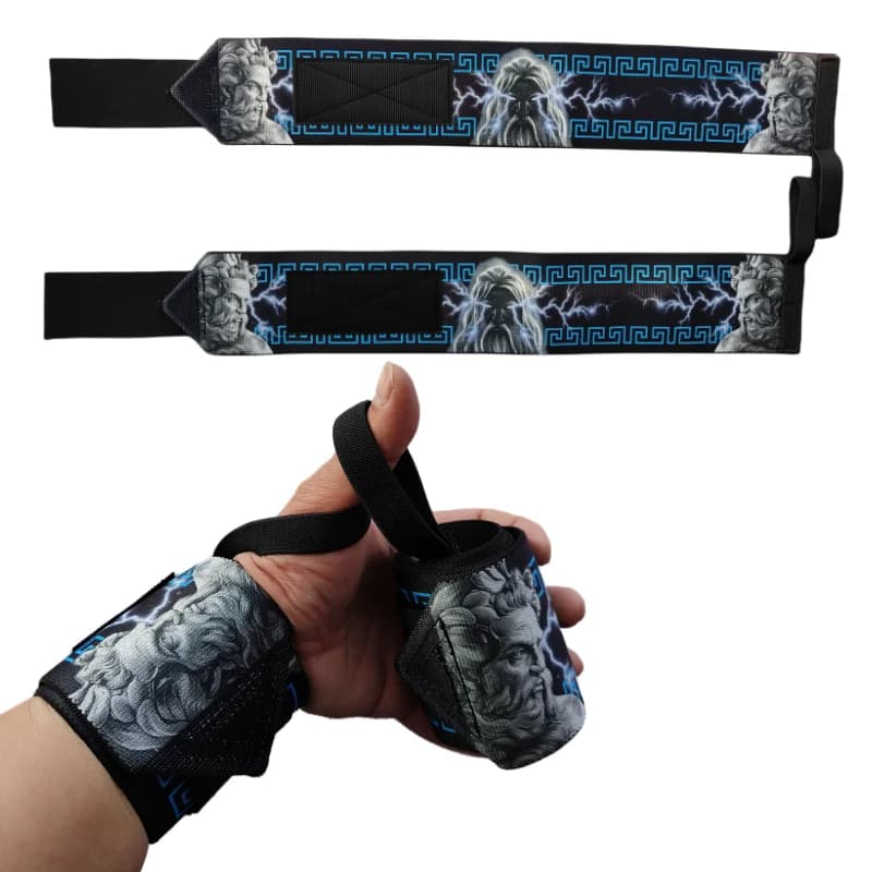 Fasce da polso Zeus per sollevamento pesi palestra allenamento della forza cinghie di supporto per il polso tutore da polso Fitness professionale per sollevamento pesi