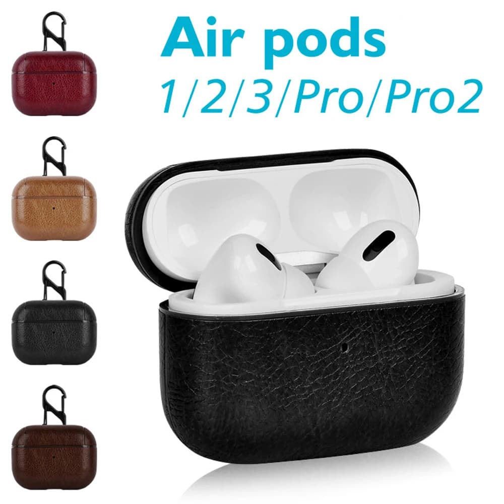 PU Leather Headphone Case for AirPods 4 4th Gen AirPods Pro 2 2nd Pro2 AirPods 3 2 1 Funda Coque Headphone
