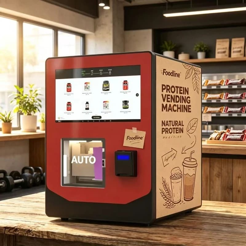 Retail Protein Vending Machine Automatic Protein Powder Shake Touch Screen Cashless Vending Equipment For Public Gym