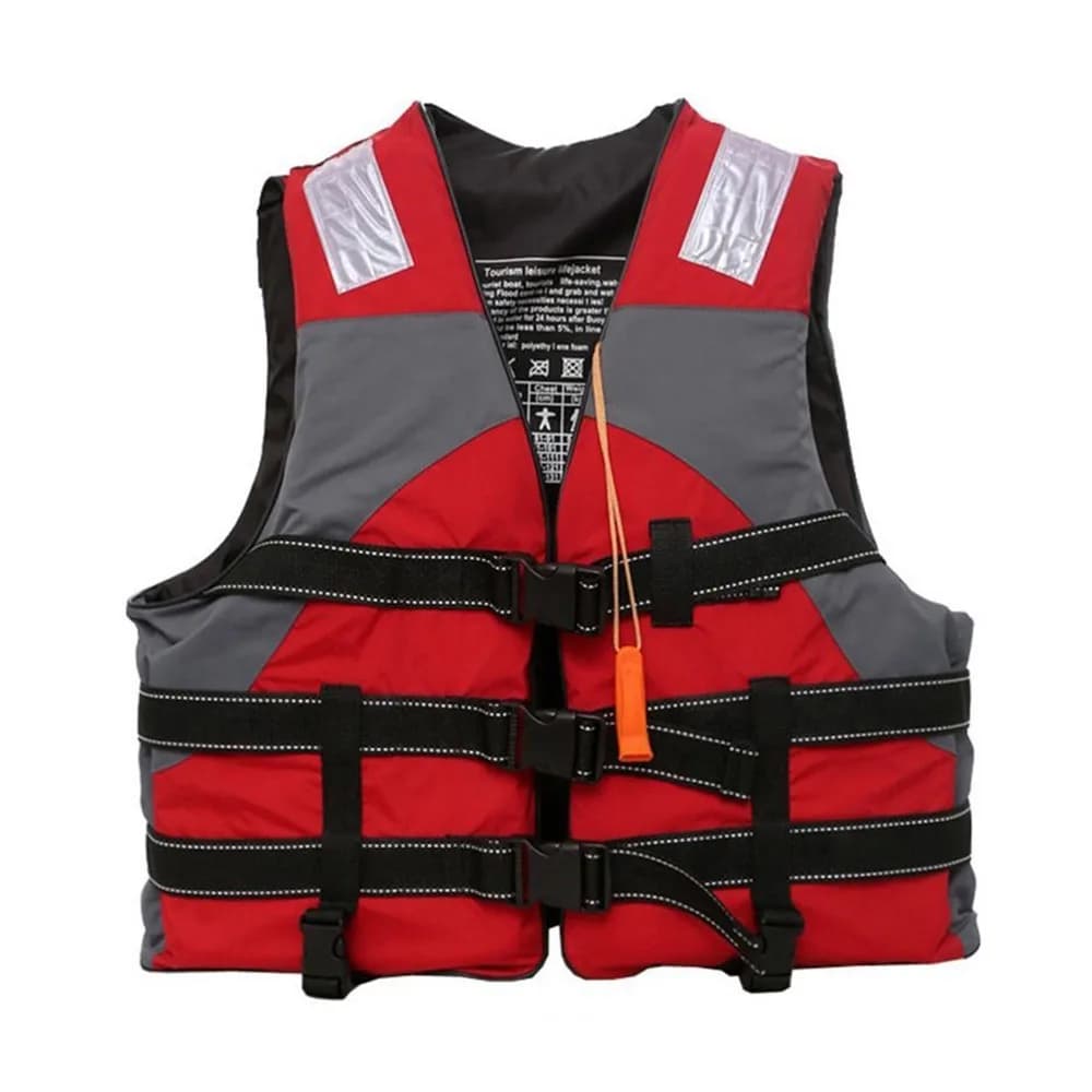 Cinghie di sicurezza Giubbotto di salvataggio per adulti Giubbotto per sport acquatici impermeabile facilmente regolabile con fischietto di sopravvivenza leggero
