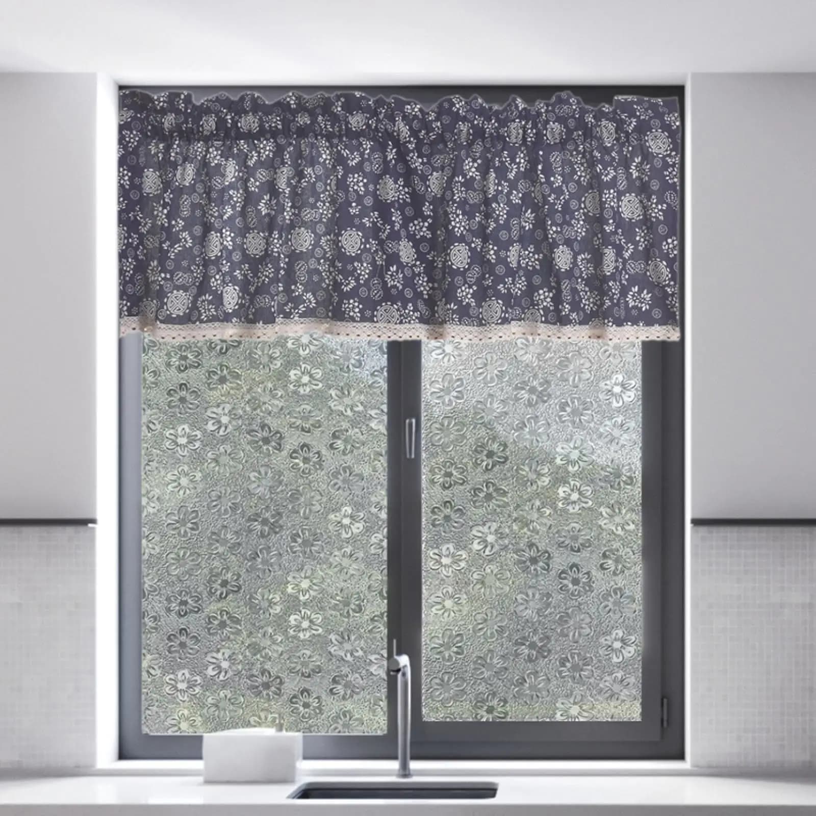 Valance Curtain 54" x 24" Rustic Decorative for Cafe Living Room Bathroom