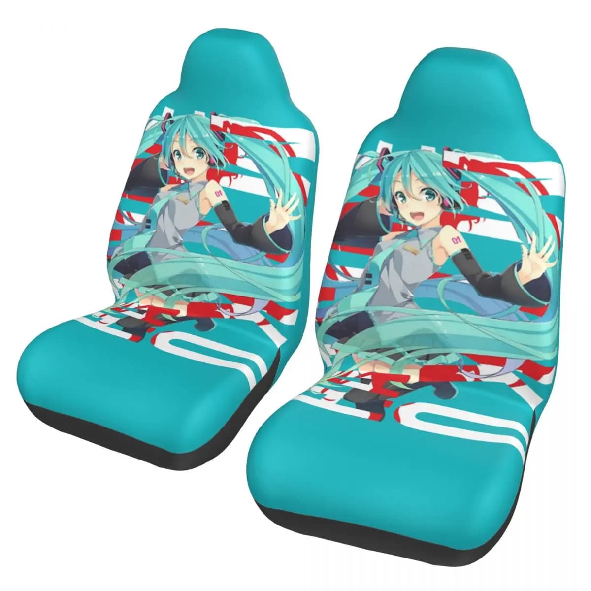 Hatsune Miku Universal Car Seat Cover Waterproof Travel Anime Seat Covers Fiber Car Accessories