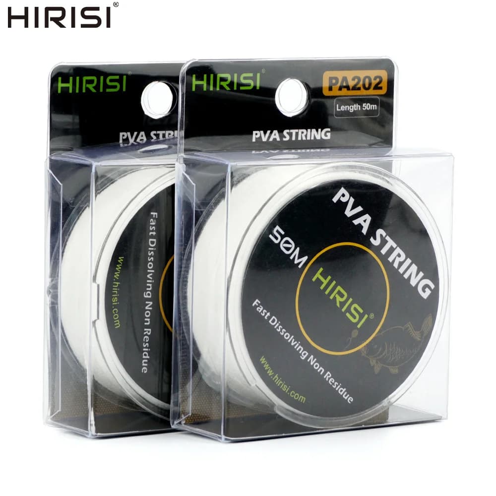 Hirisi Pesca alla carpa PVA String Roll 50/100M Linea veloce e sollevabile per Boilie e carpa Esca Attrezzatura da pesca Accessorio PA202
