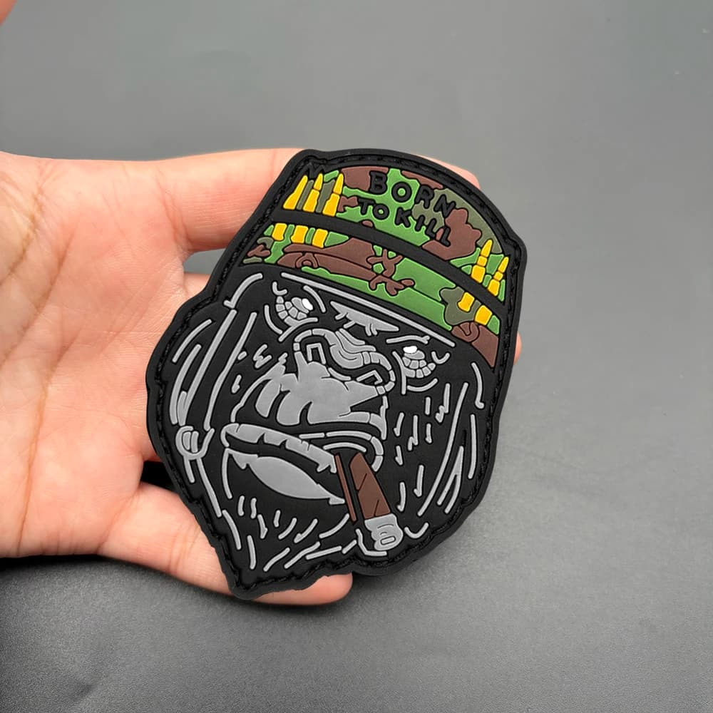 Adesivo Distintivo in PVC con Motivo Gorilla e Chiusura a Strappo sul Retro, Adatto per Borse, Zaini, Gilet e Decorazione di Abbigliamento, Distintivo Ricamato in Gomma Morbida