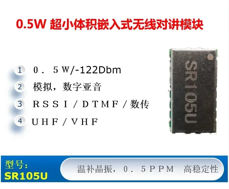 SR-FRS-0W5U Modulo walkie-talkie wireless ultra compatto Modulo di trasmissione digitale wireless