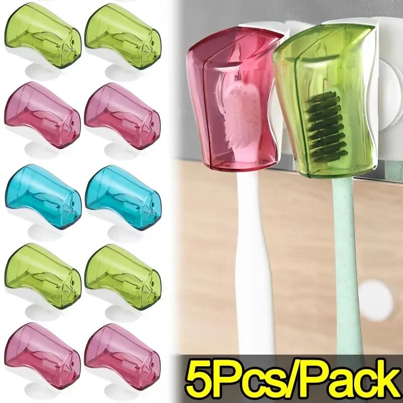 5/1PCS copritesta per spazzolino portatile con ventosa portaspazzolino custodia protettiva per accessori da viaggio per il bagno