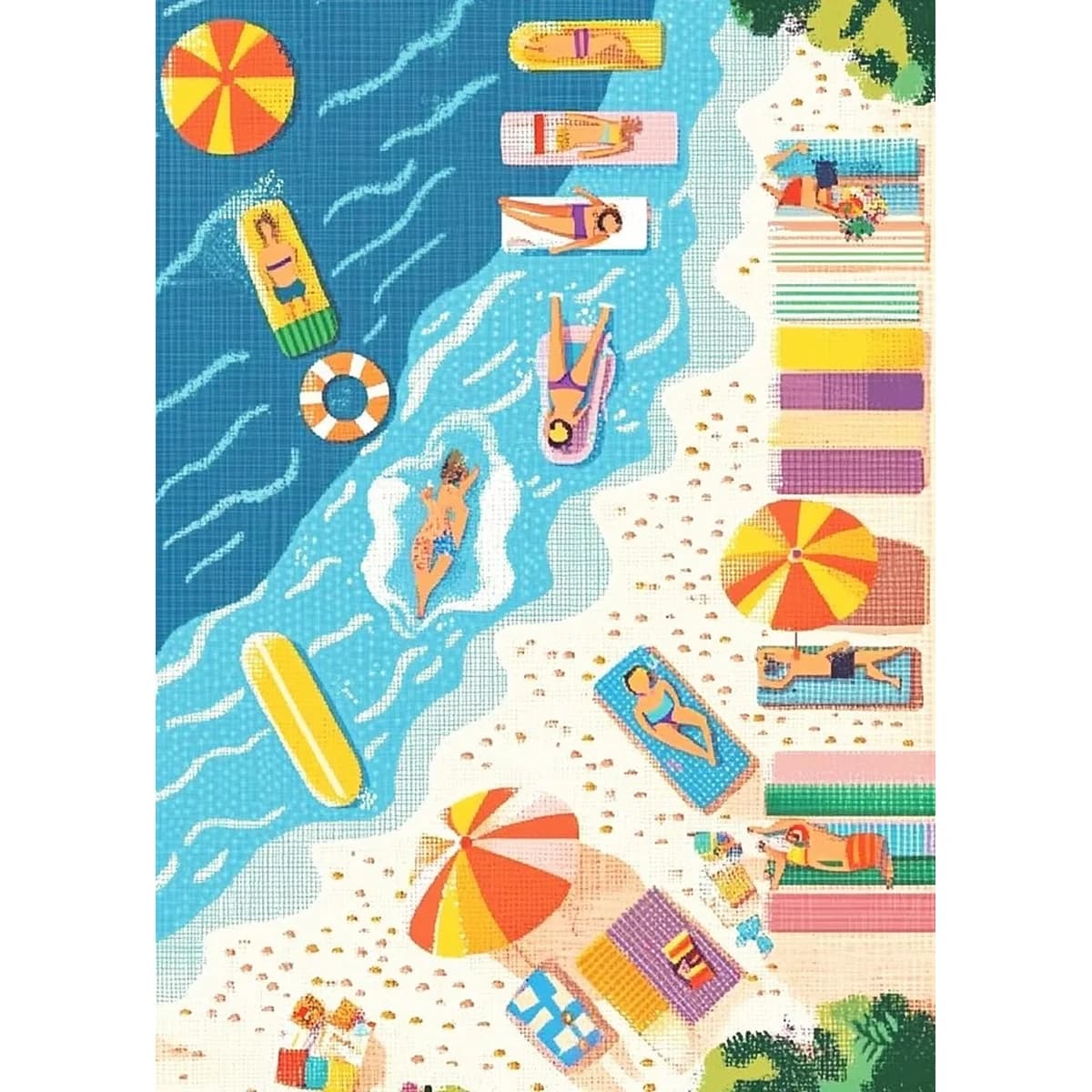 1PC 30X40CM/11.8X15.7in ,11Ct/14Ct Cross Stitch Kit Diy Valentine's Day Gift Embroidery Set For Festival,Beach Aerial View