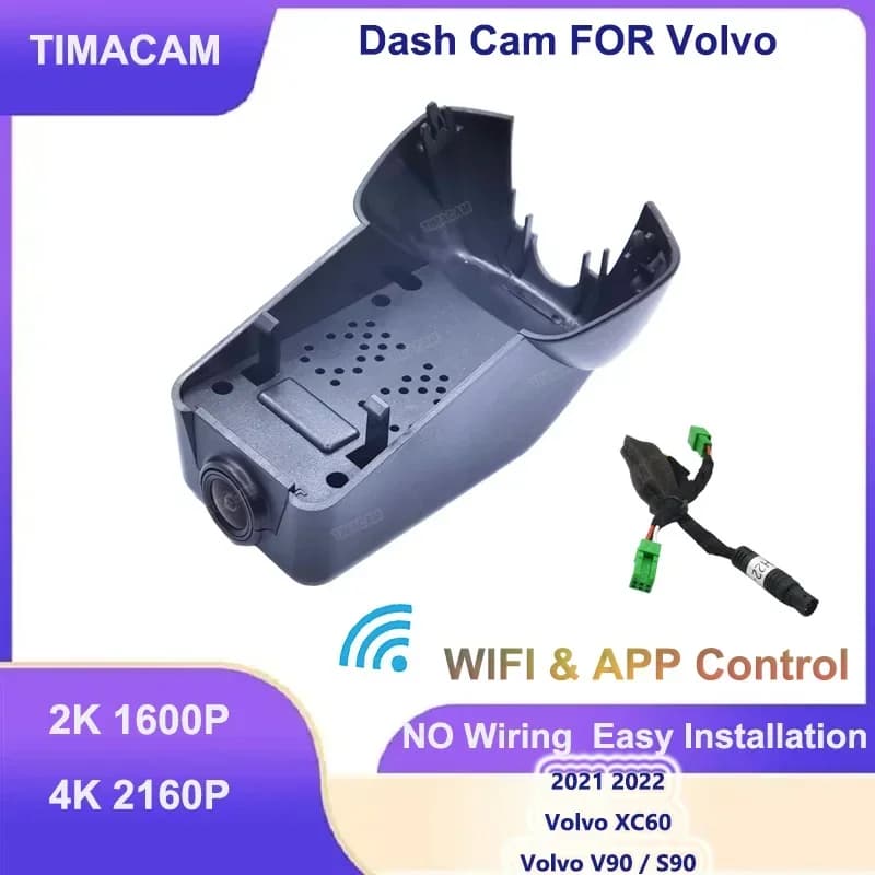 2K 4K 2160P Wifi Car DVR Front and rear Dash Cam For Volvo XC60 V90 S90 2021 2022 Video Recorder Easy to Install Driver Recorder