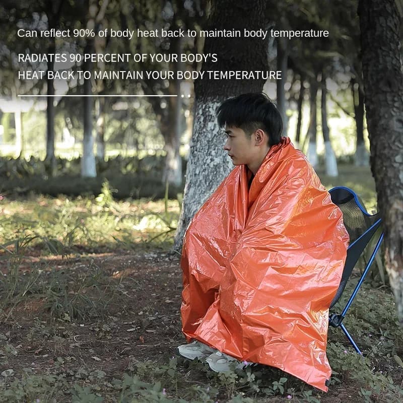 Sleeping bagSimple Cold-proof emergency warm sleeping bag with free case Multi-tool camping equipment