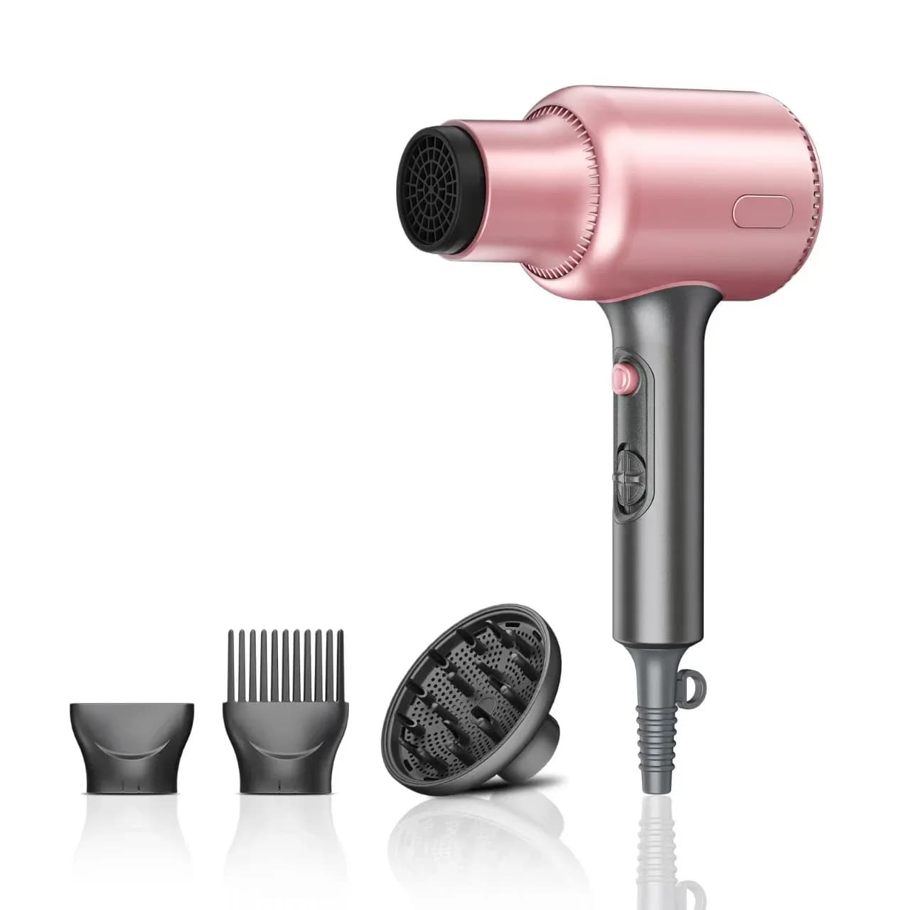 Asciugacapelli Professionale da 1600W ad Alta Potenza per Uso Domestico, con Ioni Negativi, Aria Calda e Fredda, Macchina per Styling e Cura dei Capelli
