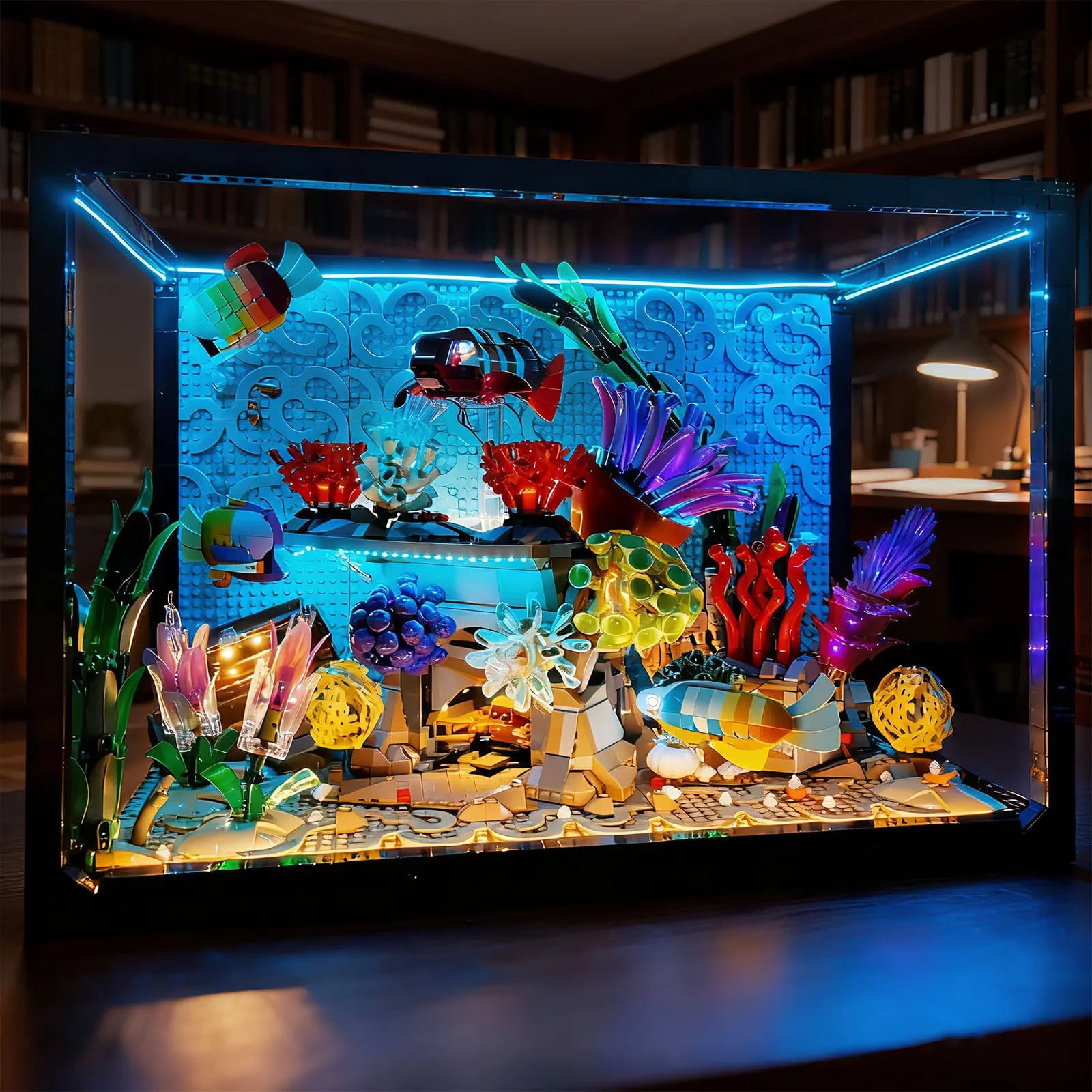 LYBMTWF Kit di illuminazione a LED compatibile con Lego 10366 Acquario tropicale, kit luce fai da te (NON includere i mattoni da costruzione)
