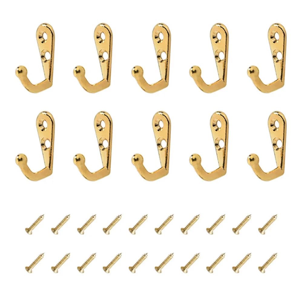 10pcs Vintage Coat Hooks W/ Screws Wall Mounted Cast Antique Hook Door Robe Clothes Towel Keys Hangers For Bathroom Kitchen