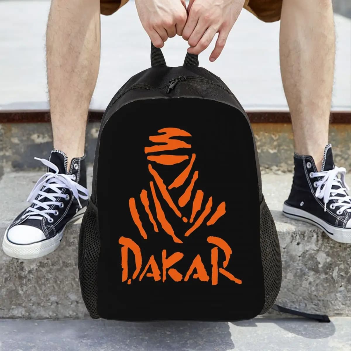 Dakar Rally Motorcycle Backpack Daypack Large Capacity Children BookBag School Bag Shoulder Bags for Men Women