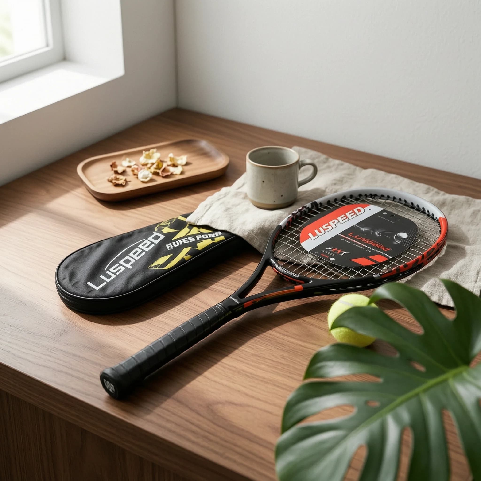 Carbon Aluminum Tennis Racket Lightweight Tennis Racket with Bag Sporting Goods Shockproof Long-Lasting for Beginners