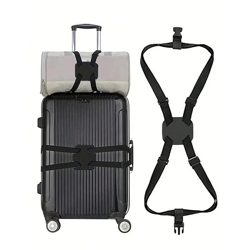 Luggage Strap Elastic Adjustable Suitcase Tie Strapping Tape Luggage Fixing Strap Secure Anti-theft Bundling Belt For Travel