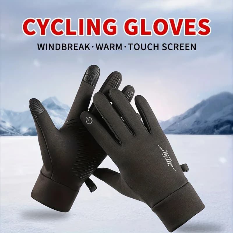 Guanti invernali caldi, con imbottitura extra e ispessimento, antiscivolo, touch screen, adatti per correre e ciclismo.