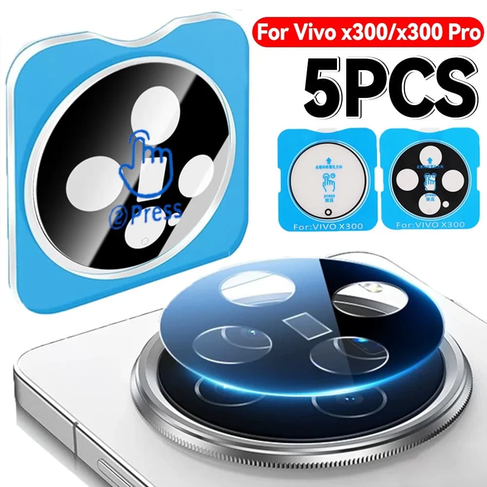 1-5 pezzi di vetro temperato facile da installare per Vivox300/Vivo X300 Pro protezioni per lenti durezza 9H pellicole protettive per fotocamera del telefono