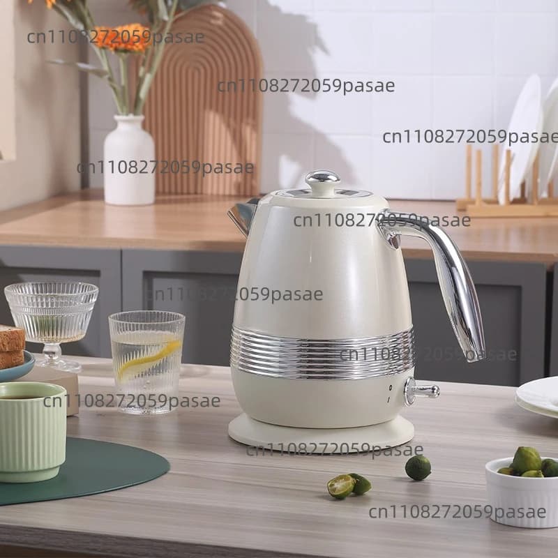 Bollitore Elettrico Europeo da 1,8L, in Acciaio Inox 304, Riscaldamento Rapido, Spegnimento Automatico, Teiera Elettrica da Cucina 1800W