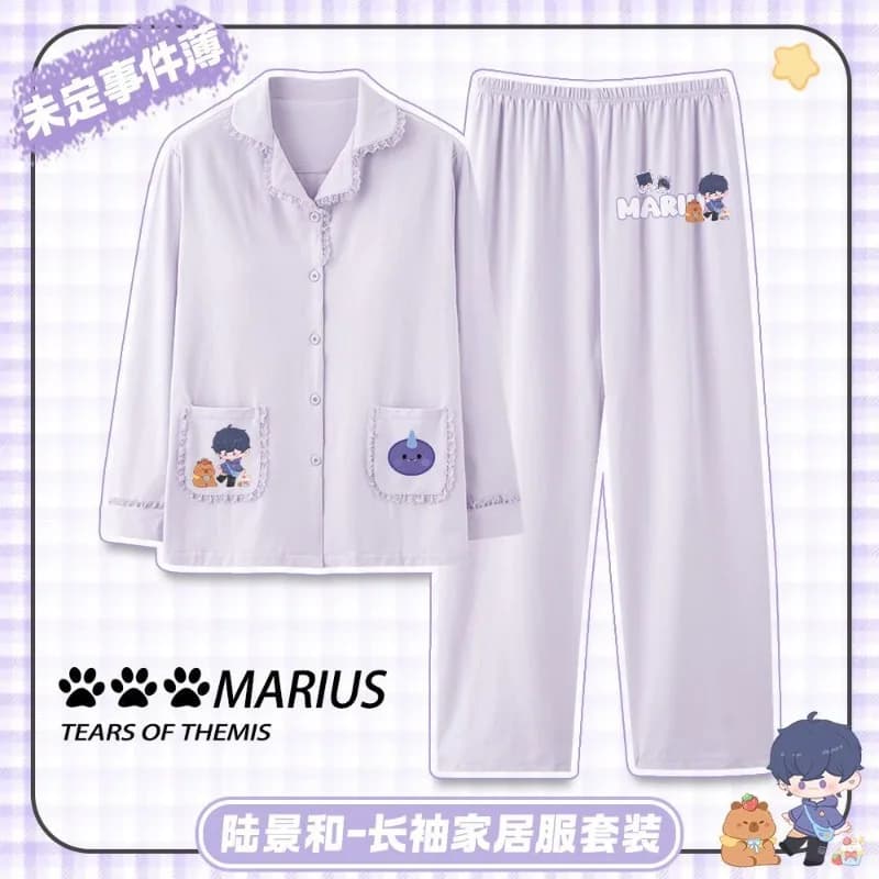 2025 Anime Tears of Themis Game Cos Luke Pearce Vilhelm Marius Artem Wing Unisex Cute Cartoon Long Spring and Autumn Pajamas