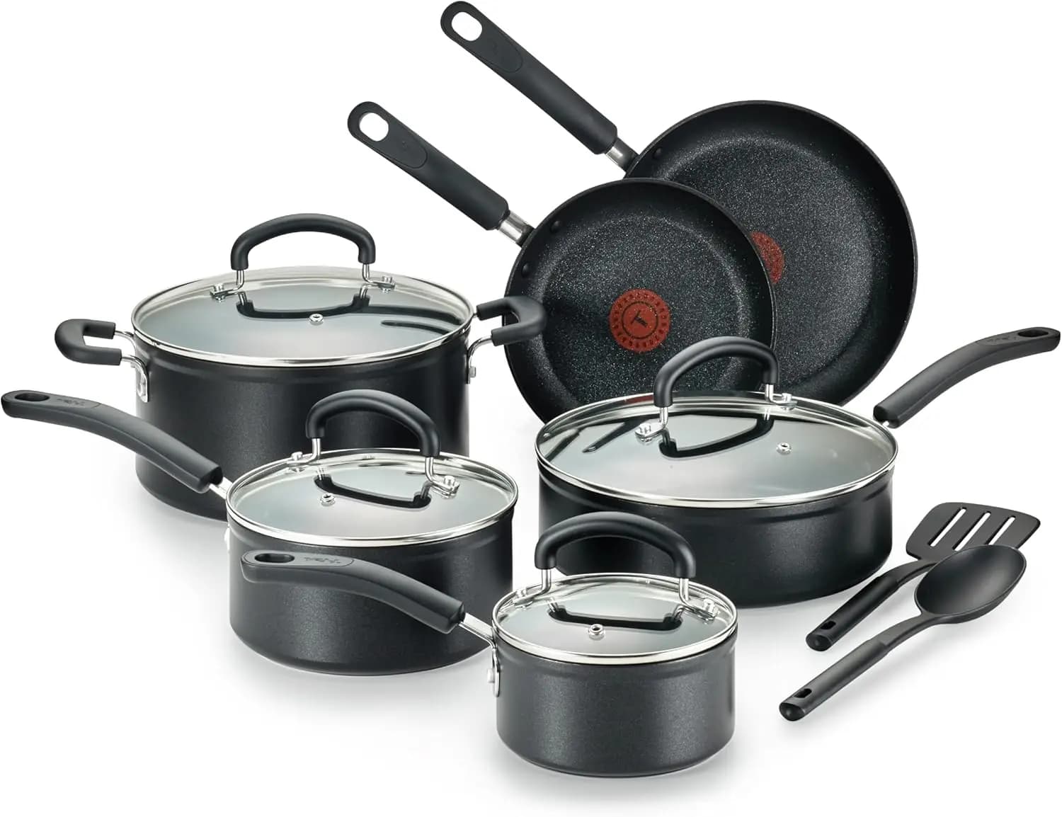 Set di pentole antiaderenti da 12 pezzi, cassaforte per forno fino a 350°F, lavabile in lavastoviglie con padelle e utensili