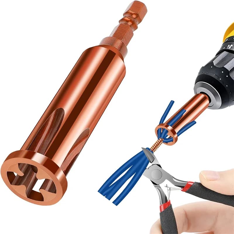 Strumento per torcere il filo d'acciaio Strumento spelafili Strumento spelafili e attorcigliare il filo Kit di strumenti per cavi elicoidali elettrici con connettore rapido
