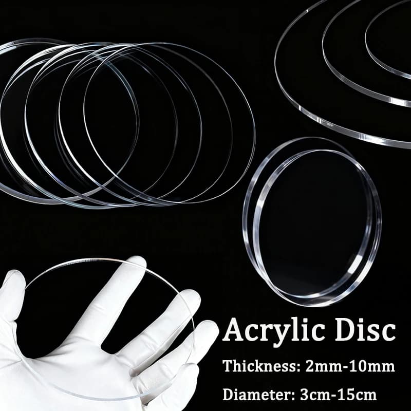 Blank Clear Acrylic Disc Clear Round Acrylic Ornament Blanks Acrylic Circle Disc with Hole for Vinyl Engraving Painting DIY