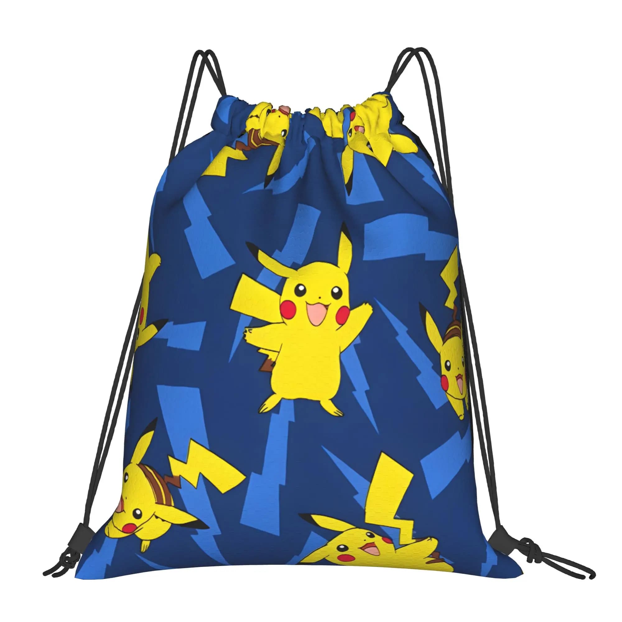 1 pz Borsa con coulisse Cyberpunk Pikachu Glow Pikachu, Zaino portaoggetti da trekking, Borsa porta scarpe per la scuola