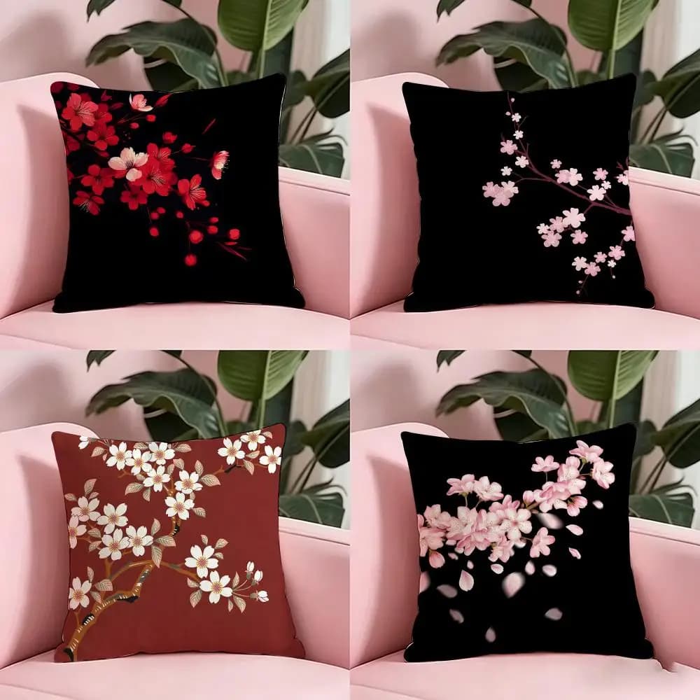 Fodera per cuscino Hit Anime P-Peach B-Blossoms, antipolvere, con cerniera invisibile, in morbido peluche, per divano