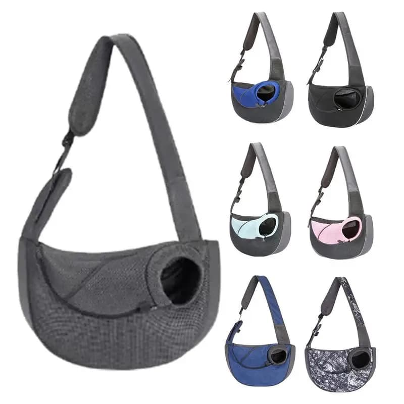 Marsupio per cani Marsupio per animali Borsa a tracolla Borsa a tracolla regolabile per gatti Sling per trasporto per cani lavabile morbido e traspirante