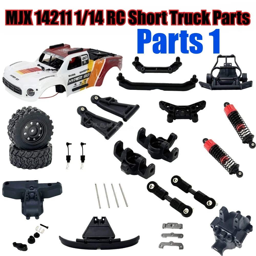 MJX 14211 1/14 RC Parti di aggiornamento per camion corto Vulnerable Little Monster Brushless Parti di veicoli fuoristrada per auto telecomandate 1