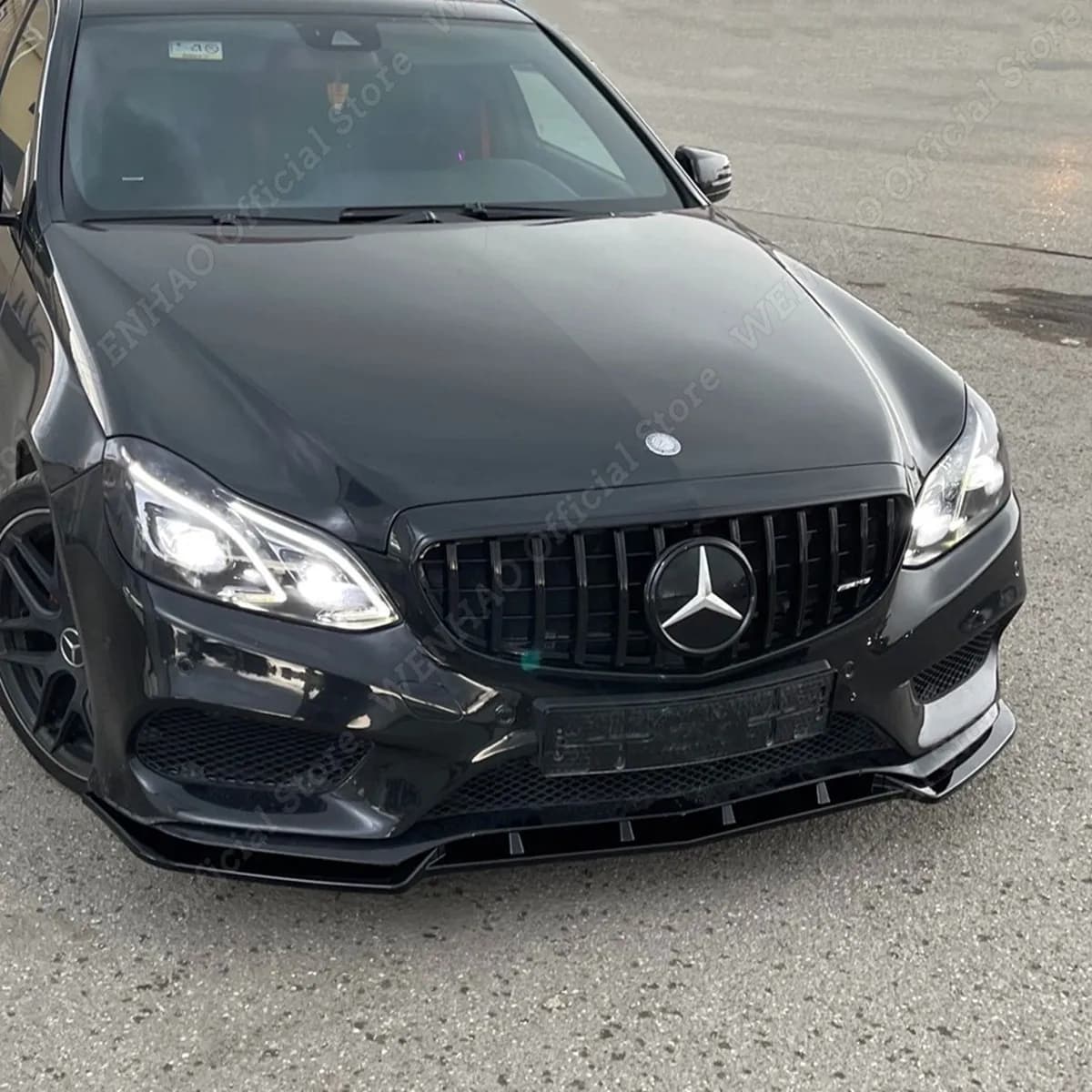Maxton Style Paraurti Anteriore Lip Spoiler Splitter Per Mercedes E W212 S212 E300 E400 AMG Linea Facelift 2012-2016 Diffusore BodyKits