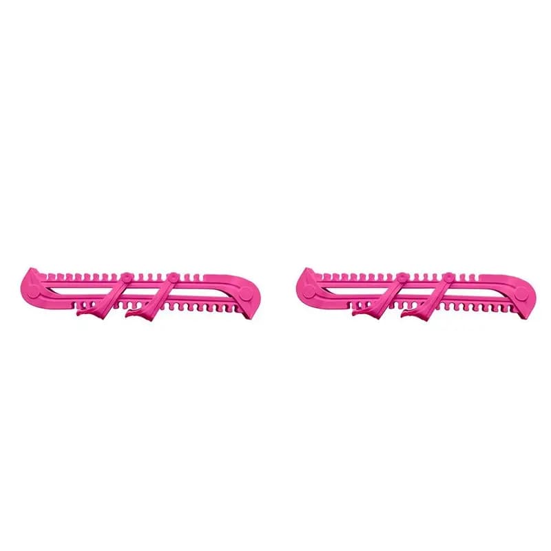 L71A 2Pair Ice Skates Skating Blades Protector Shoes Guards Practical Covers Adjustable Protective Case Blade Sleeve-Pink