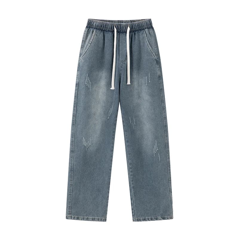 Men Casual Trend Loose Comfortable Breathable Straight Leg Pants Daily Outdoor Sports Casual Fashion Versatile All Season Jeans