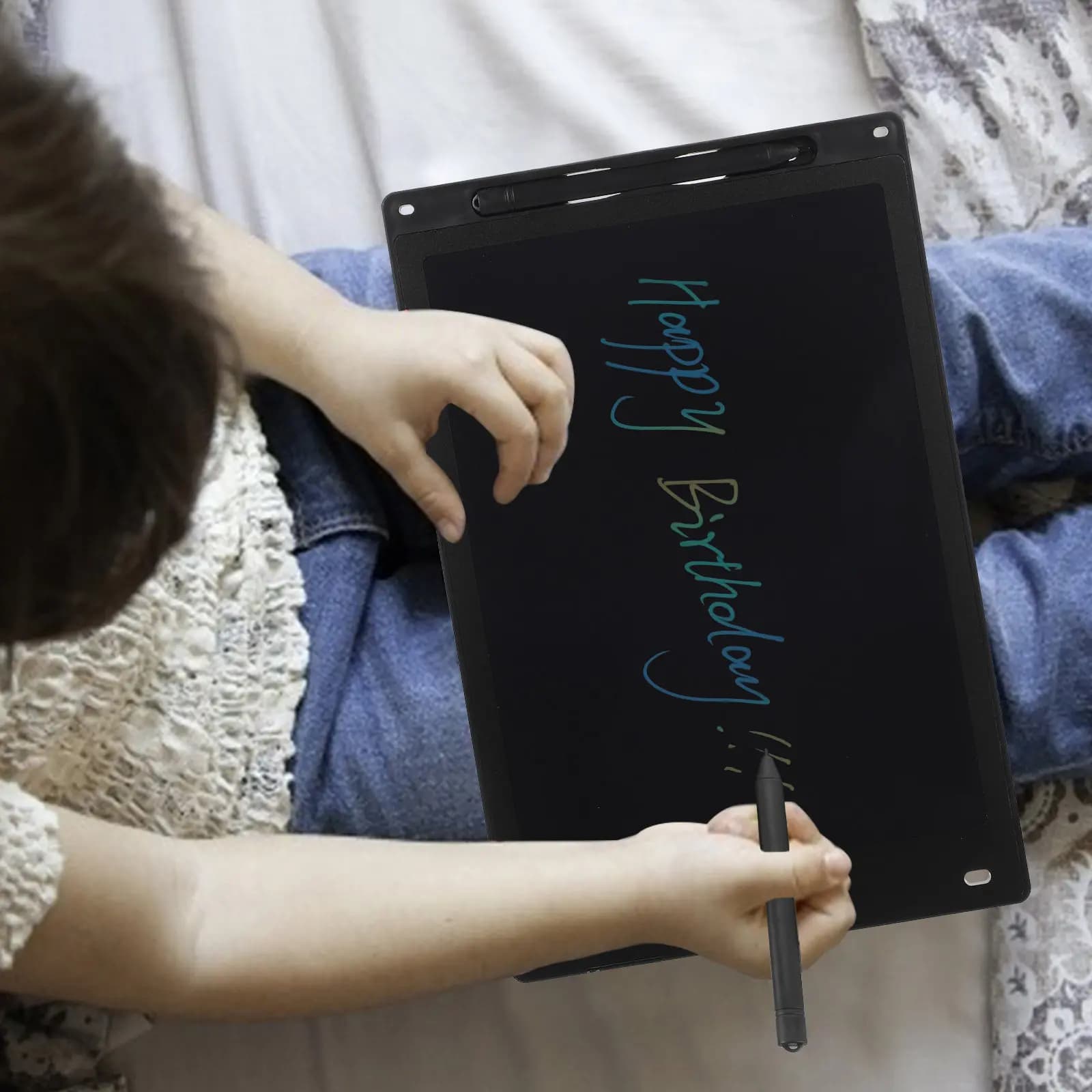 1 set di penne per tavoletta da disegno LCD, leggere, in plastica, per scrittura a mano, scrittura fluida per il riconoscimento dei colori